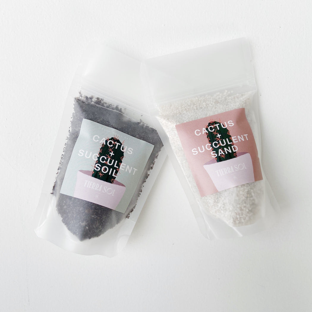Bags of sand and soil that will keep cacti and succulents healthy